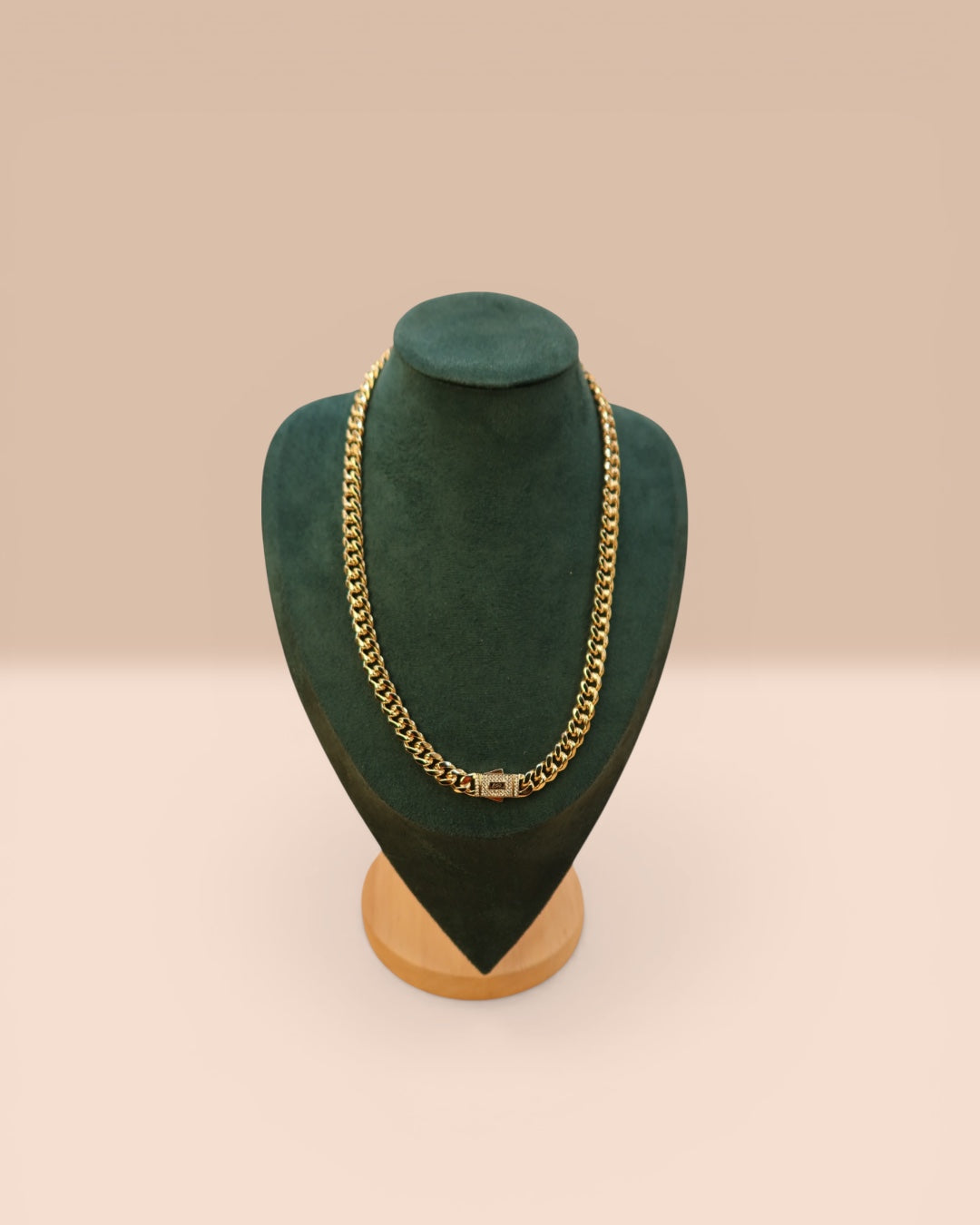 Colier Cuban Havana Damă/Bărbați Placat cu Aur 18k 8mm