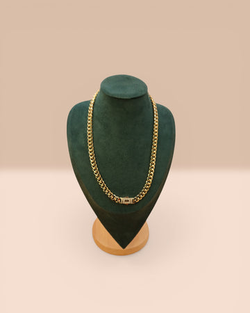 Colier Cuban Havana Damă/Bărbați Placat cu Aur 18k 8mm