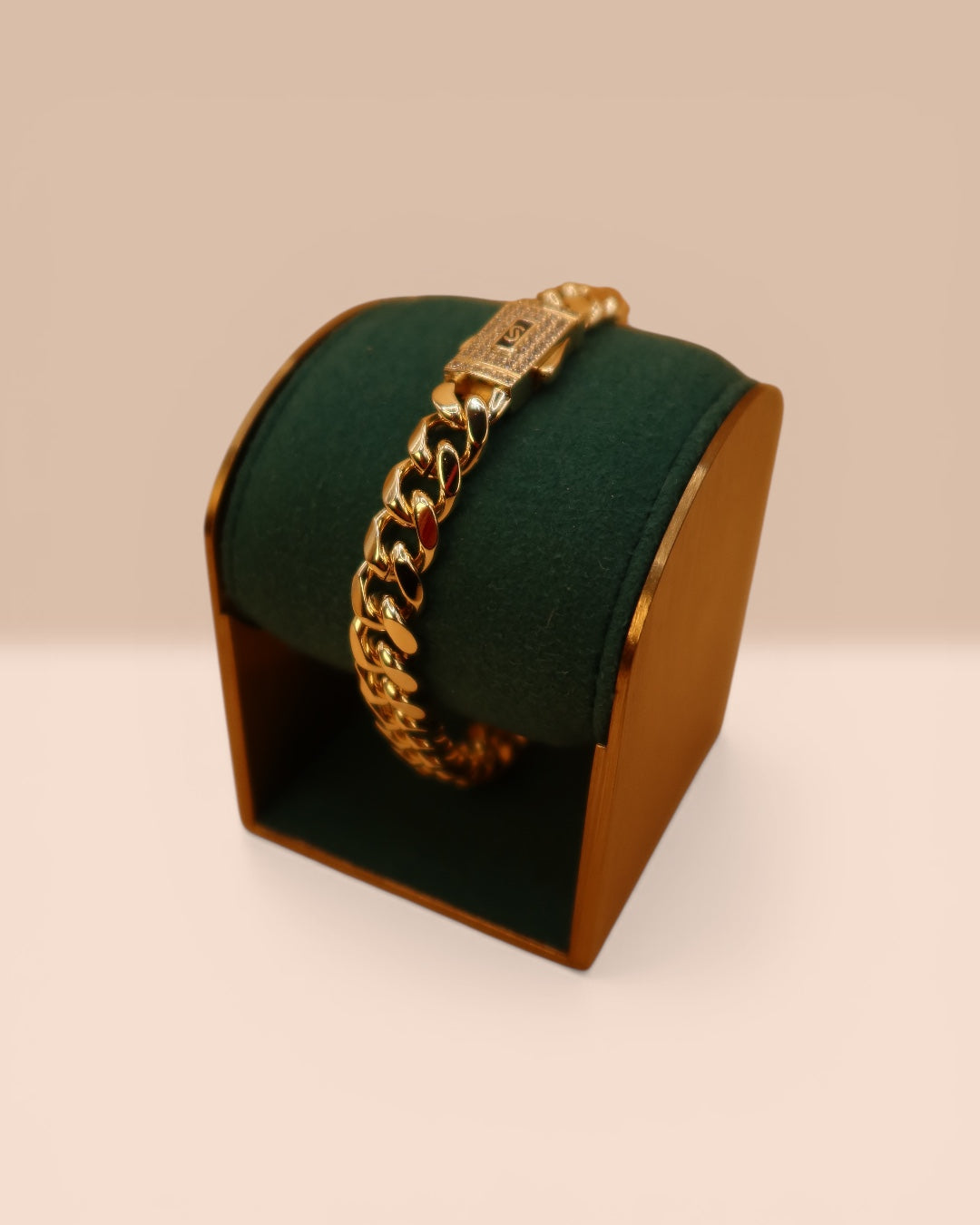 Brățară Cuban Havana Damă/Bărbați Placată cu Aur 18k 8mm