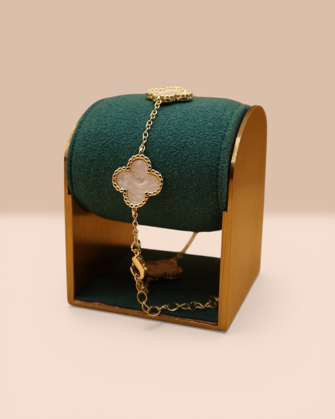 Brățară Van Luxy Albă Damă/Bărbați Placată cu Aur 18K