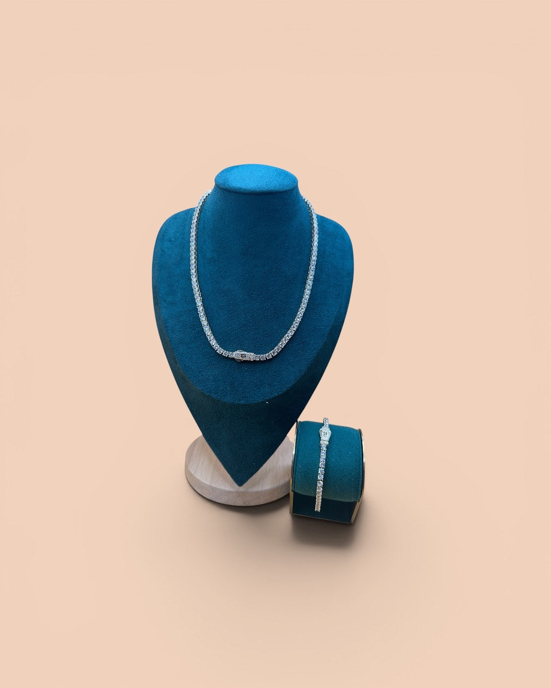 Set Tennis Monaco Damă Placat cu Aur 18K 3mm