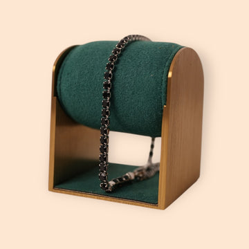 Brățara Tennis Neagră Bărbați/Damă Oțel Inoxidabil 3mm