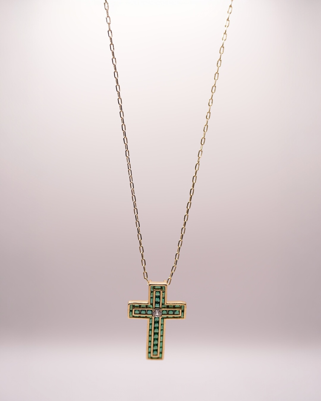 Colier Roma Cross Bărbați Placat cu Aur 18k