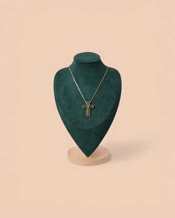 Colier Roma Cross Bărbați Placat cu Aur 18k