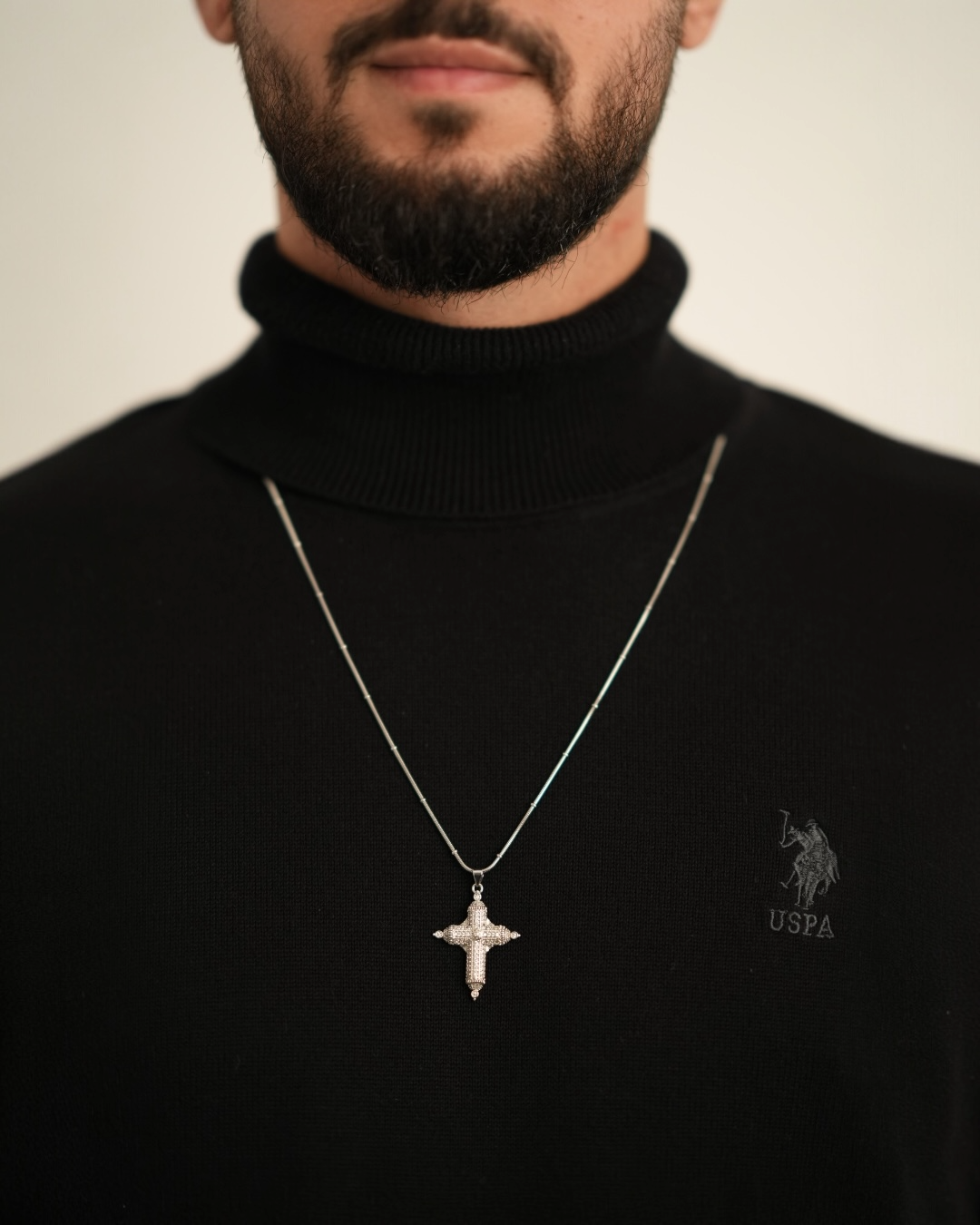 Colier Sacro Cruce Bărbați/Damă Oțel Inoxidabil