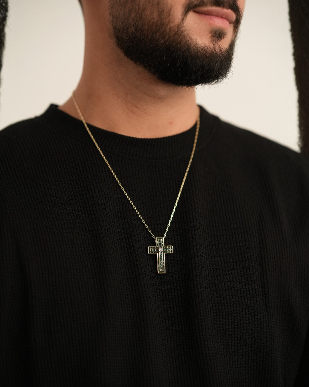 Colier Roma Cross Bărbați Placat cu Aur 18k