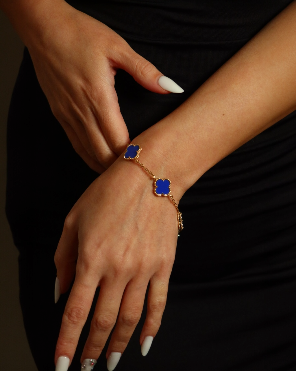 Brățară Van Luxy Albastră Damă/Bărbați Placată cu Aur 18K